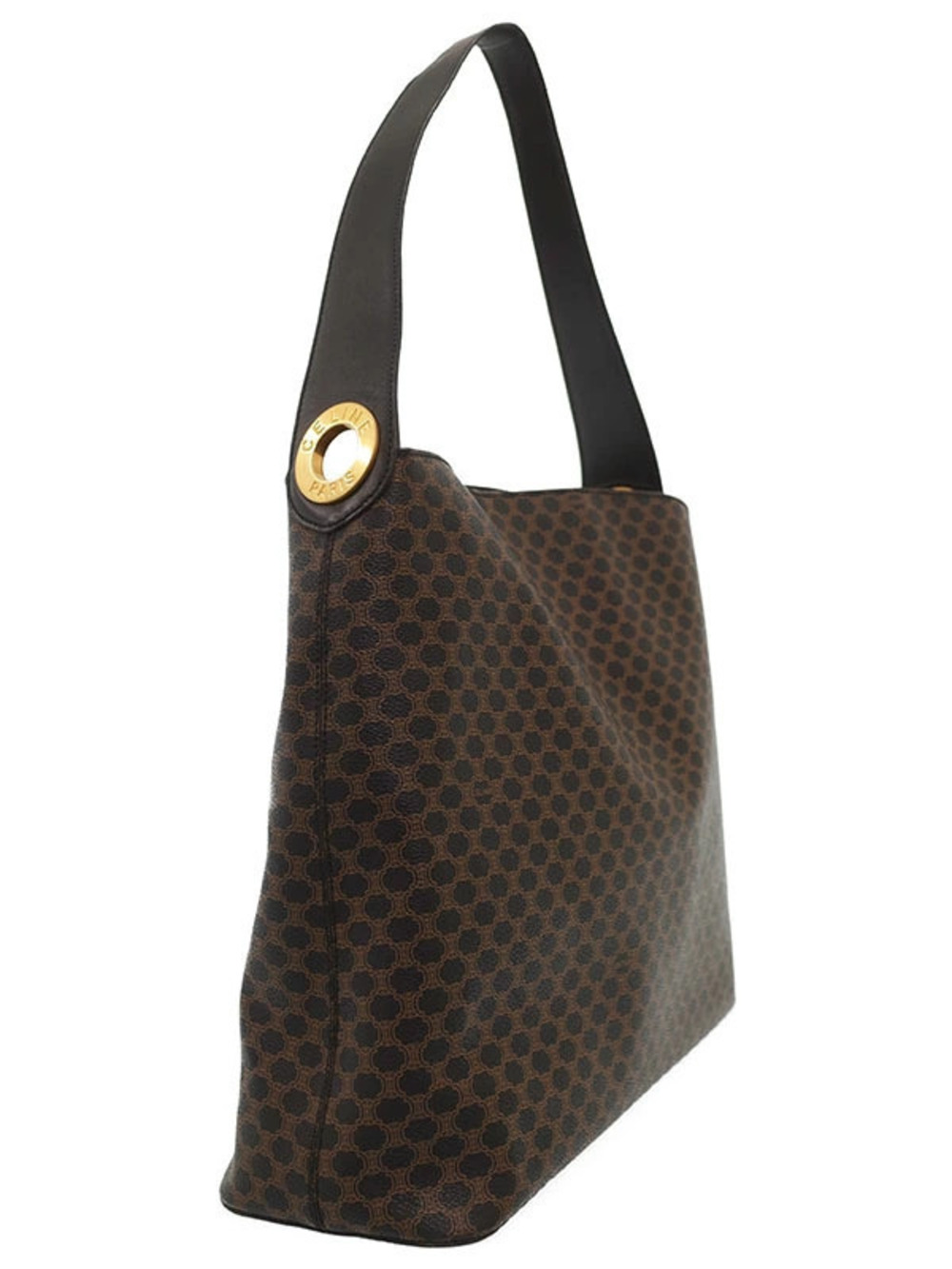 Celine shoulder bag canvas Brown Leather Macadam